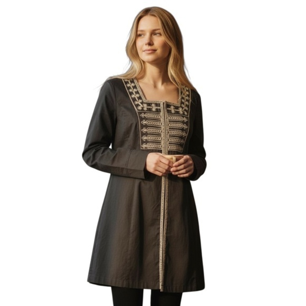 CAbi Charcoal Gray Turkish Delight Military Coat